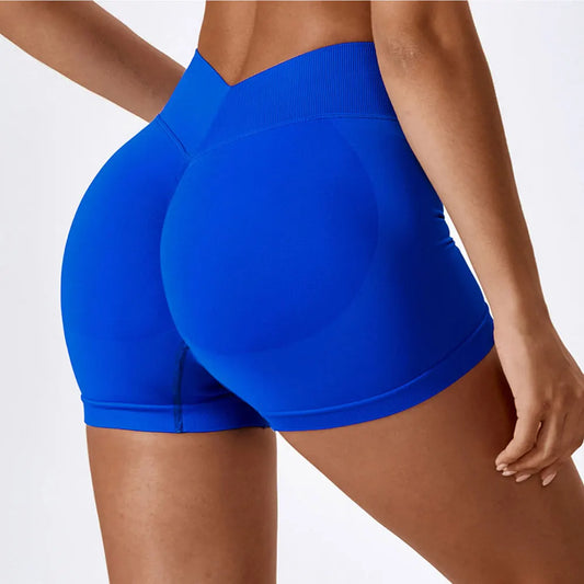 Seamless Workout Spandex Shorts with Sculpting Effect