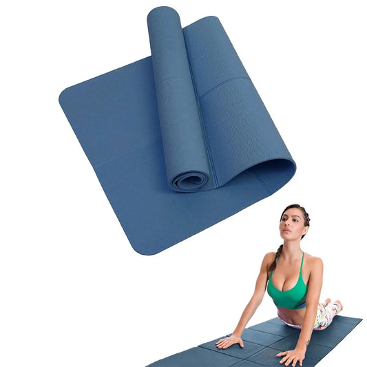 Foldable TPE Yoga Mat – Lightweight, Non-Slip & Shock Absorbing